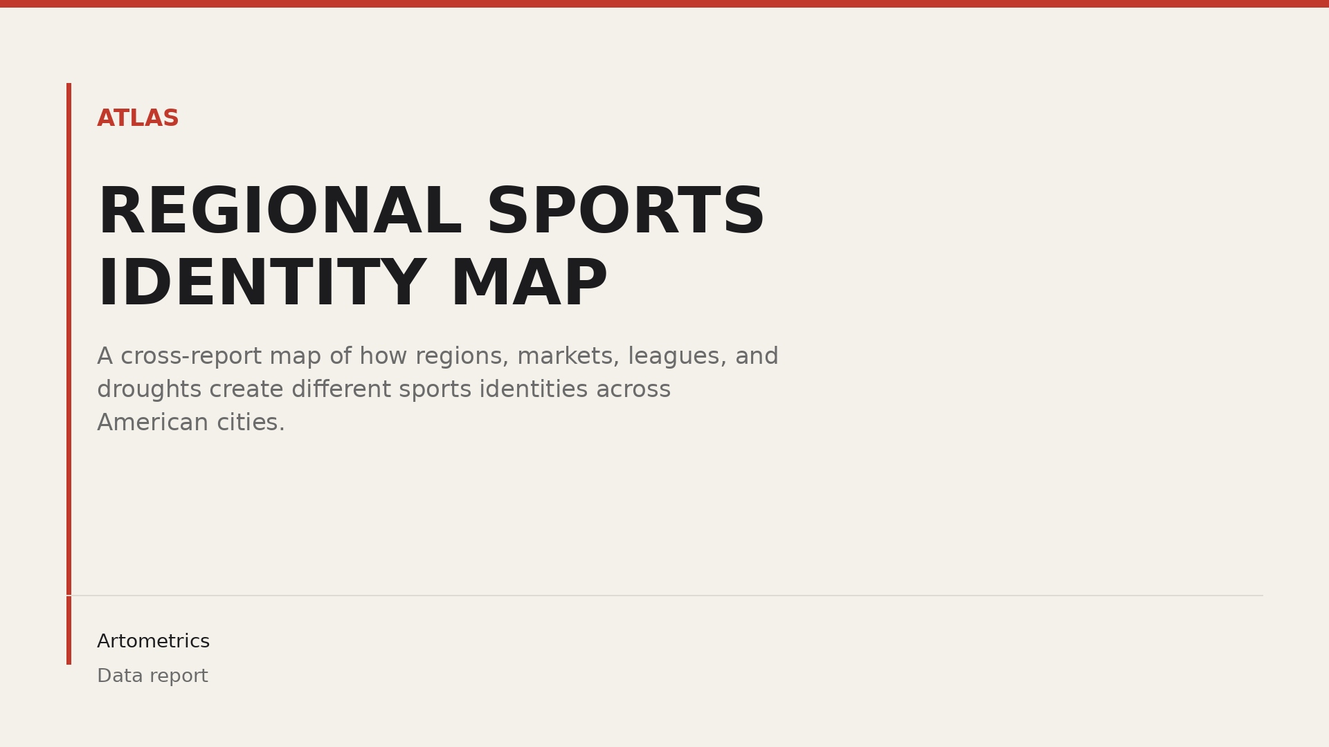 REGIONAL SPORTS IDENTITY MAP